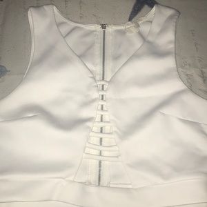 White crop top